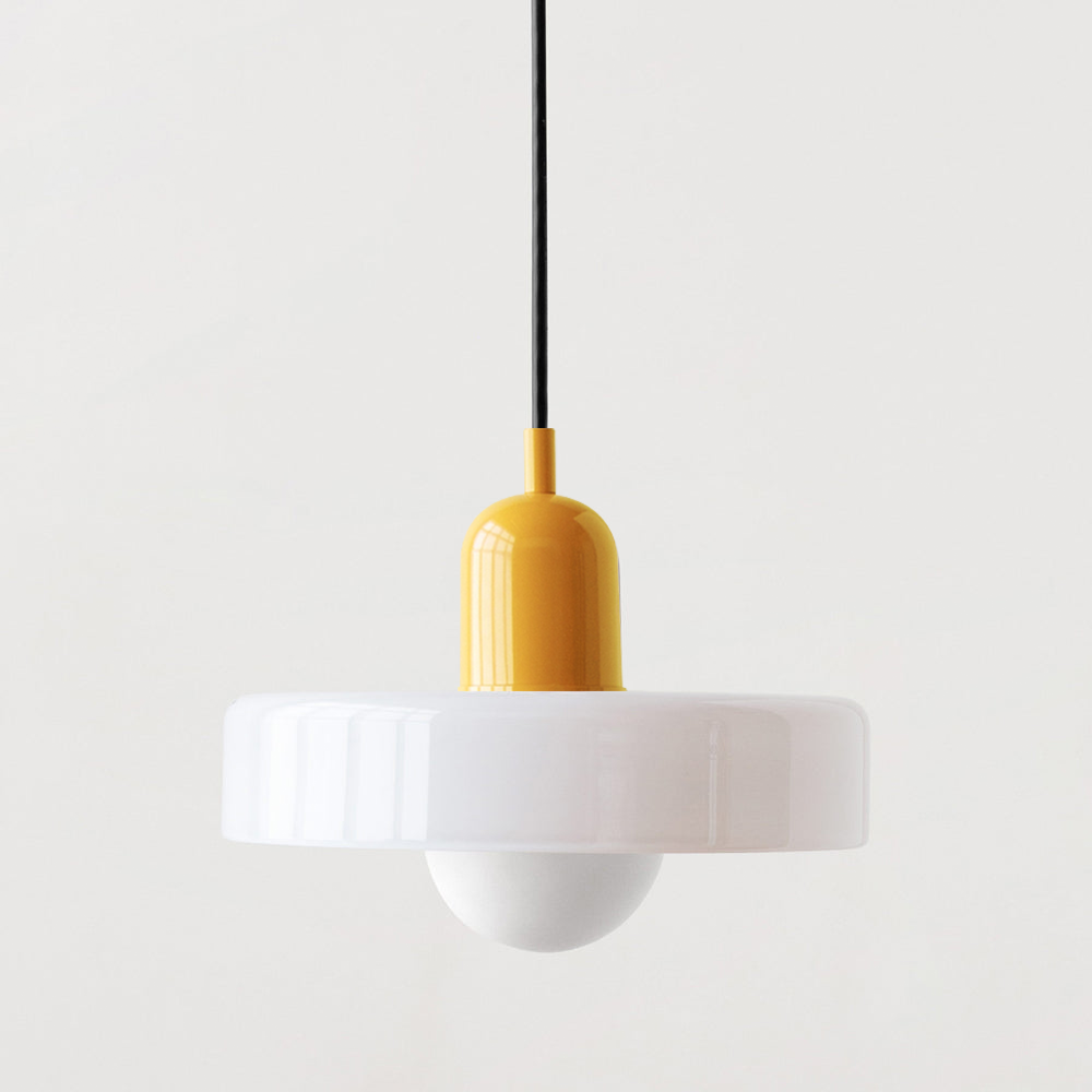 Bauhaus Glas-in-lood Hanglamp
