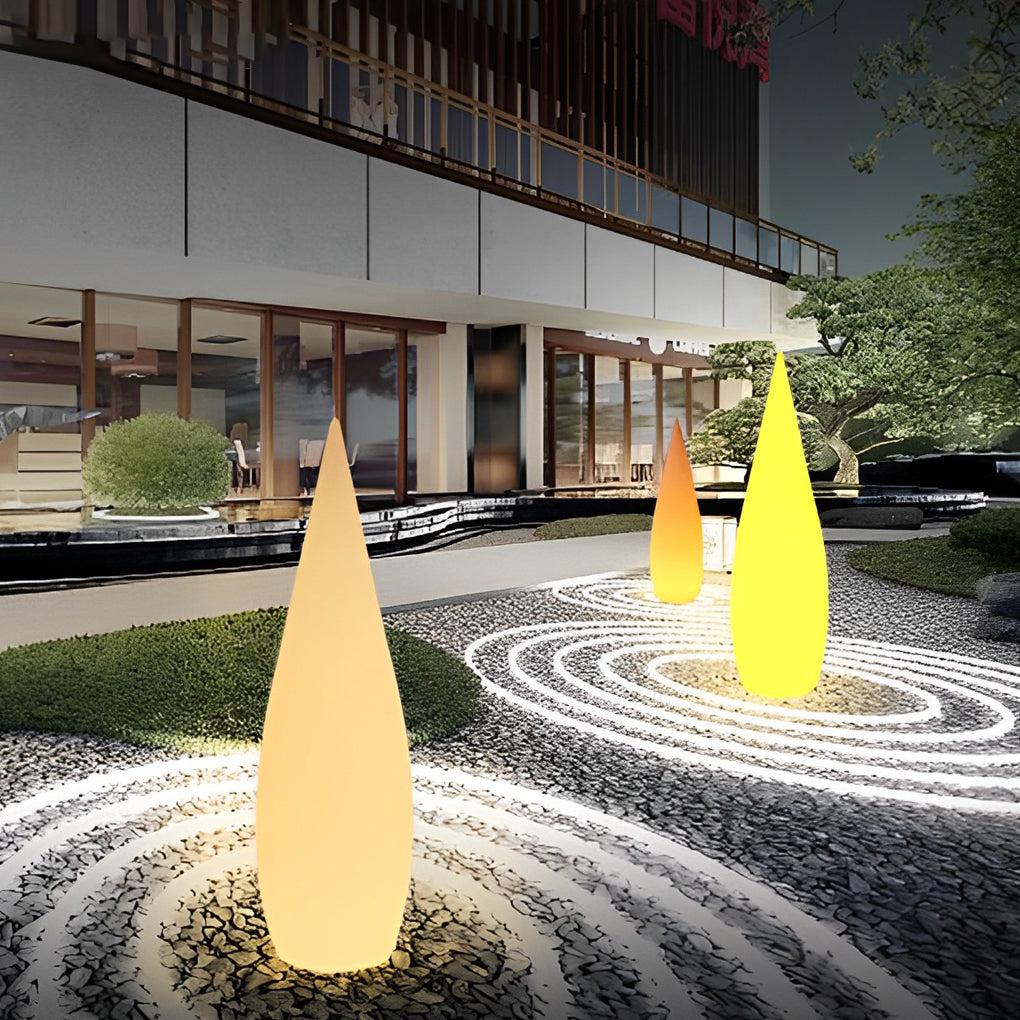 Waterdruppel LED Waterdichte Oplaadbare Zonne-aangedreven Moderne Vloerlampen