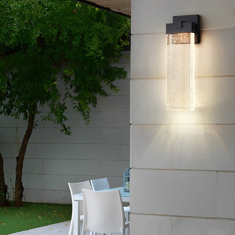 Rechthoekige Bubbels Kristal Waterdichte LED Moderne Buitenmuurlamp
