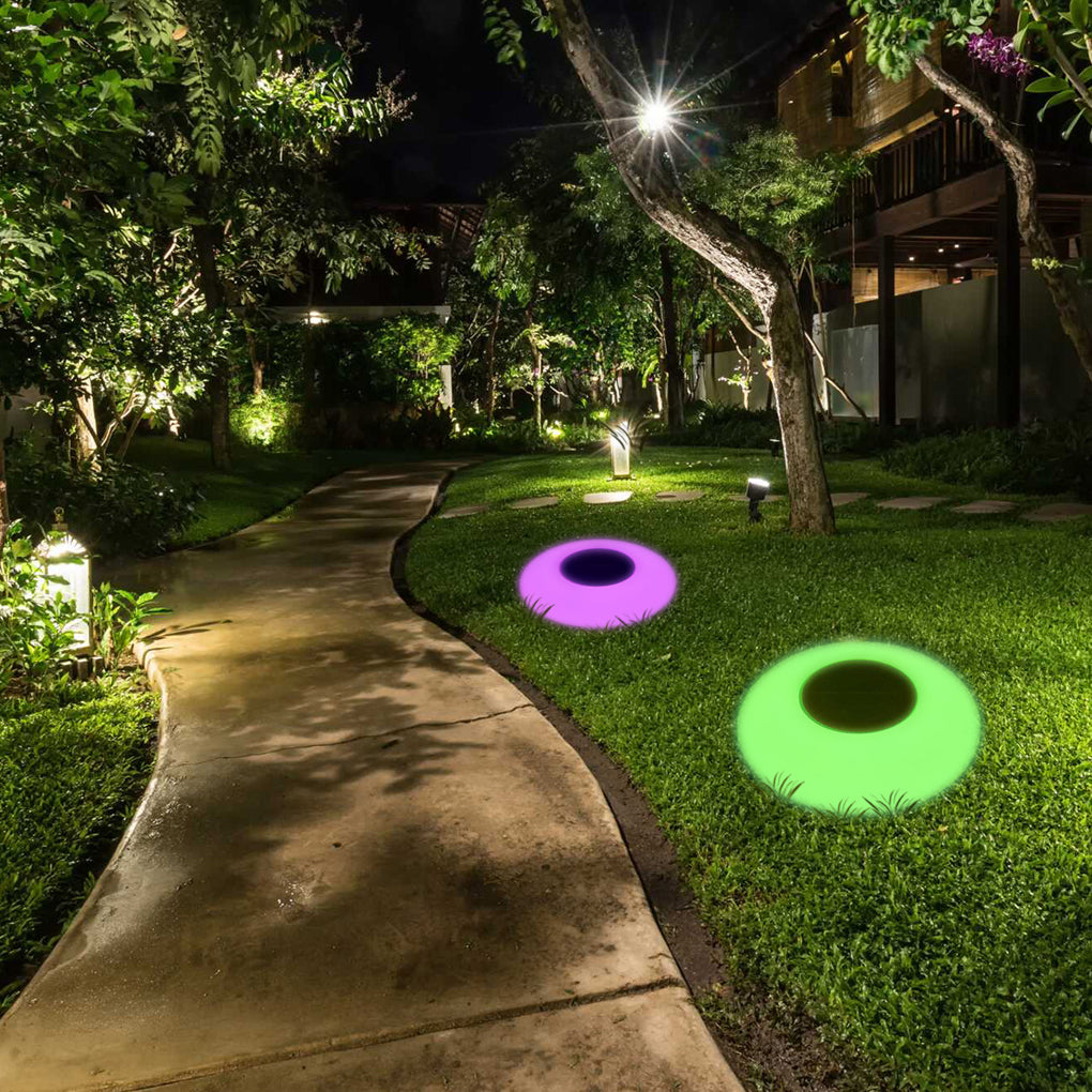 Ronde Kleurrijke RGB LED Waterdichte Solar Moderne Buitenlampen Zwembadverlichting