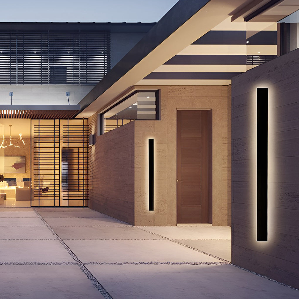 Zwarte Lange Wandlamp LED Verlichting voor Buiten