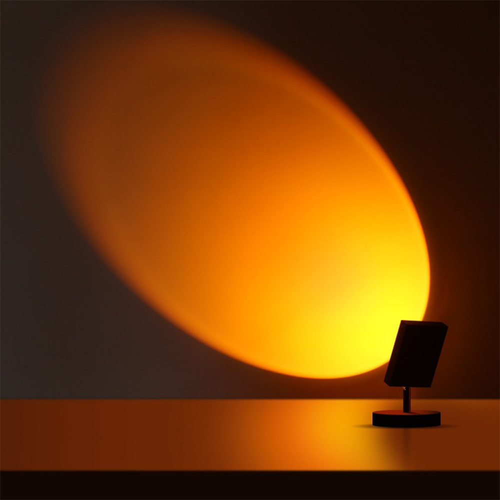 Vintage Zonsondergang Tafellamp met LED | Nostalgische Verlichting voor Slaapkamer en Woonkamer | Warm en Sfeervol Licht