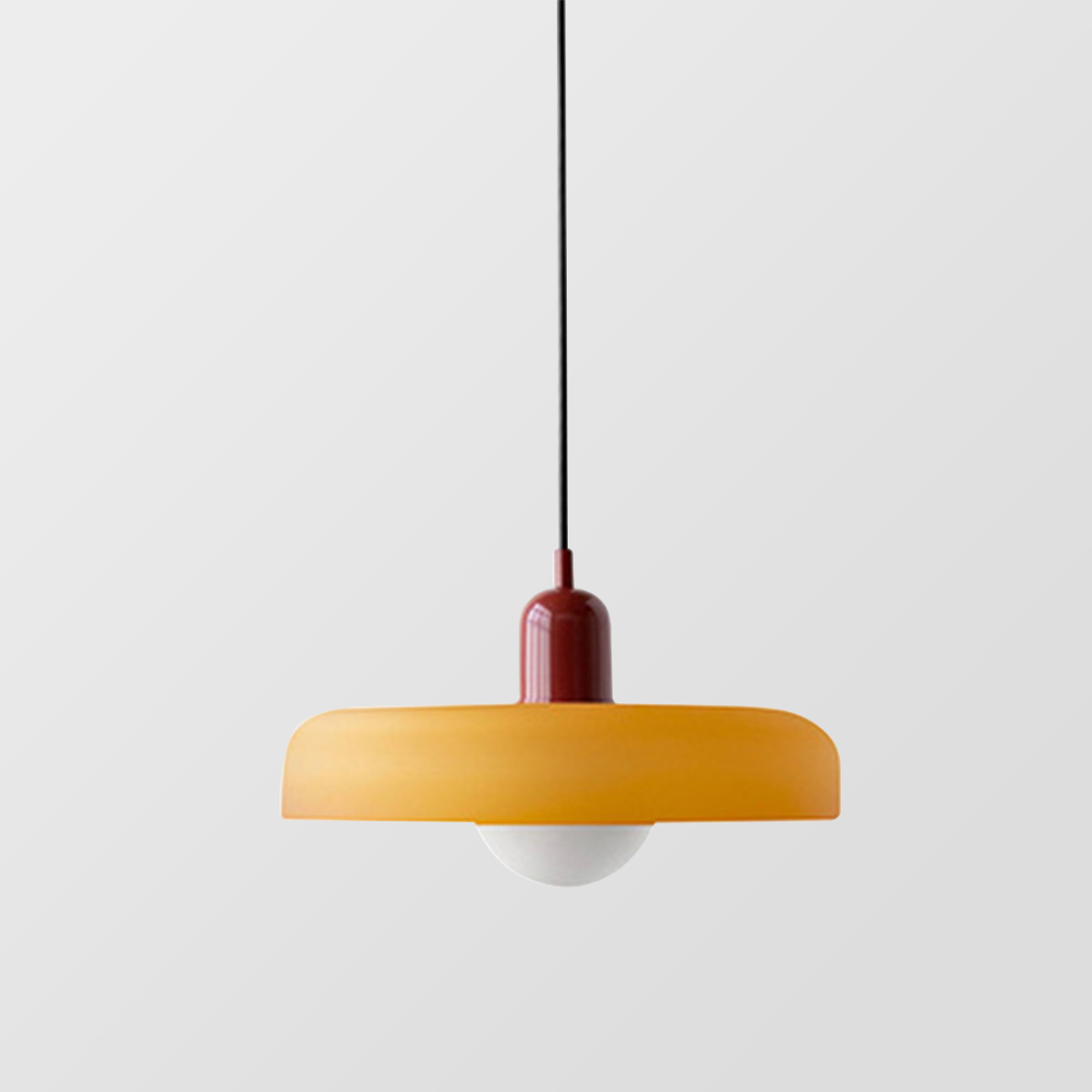 Bauhaus Glas-in-lood Hanglamp
