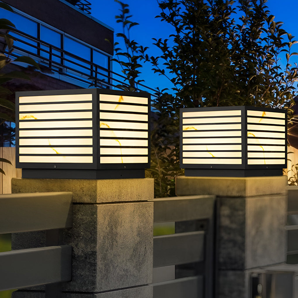 Vierkante IP65 Waterdichte LED Solar Moderne Buiten Dekpaal Lamp