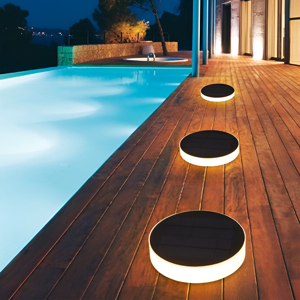 Ronde en Vierkante LED Waterdichte Buiten Solar Dekverlichting Gazonlampen