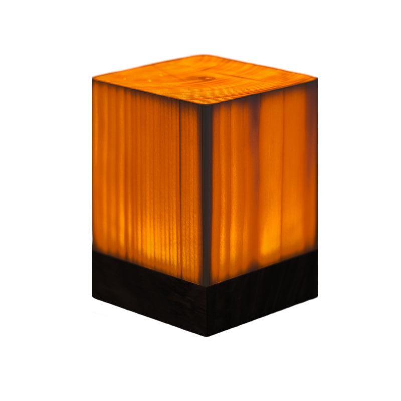 Draadloze LED Tafellamp met Touch Bediening | Oplaadbare Accu | Houtnerf Design | Verstelbare Helderheid