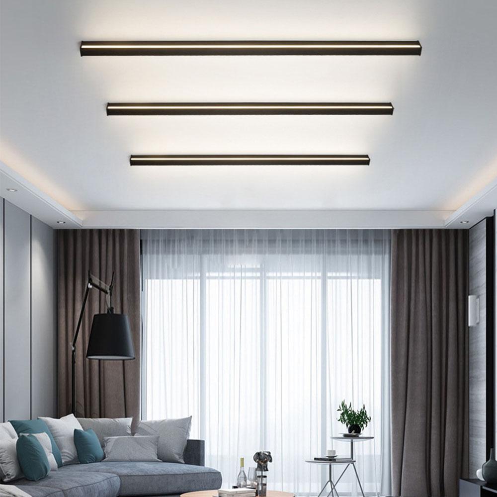 Lange Strip Dimbare LED RGB Zwarte Minimalistische Buitenverlichting