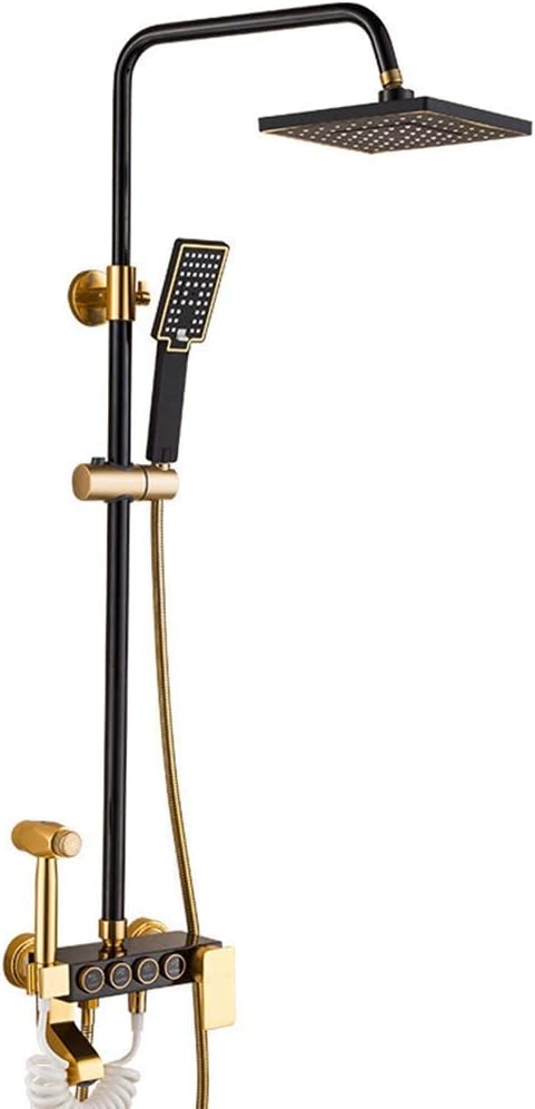 Luxe Retro Douche Set - Zwarte Antieke Kraan met Regendouche voor Stijlvolle Badkamers