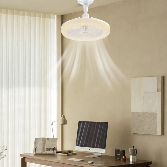 Energiezuinige Plafondventilator met LED Licht & Afstandsbediening | Geschikt voor Elke Lampfitting