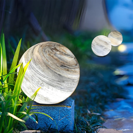 Ronde Glas Planeten Design Waterdichte Moderne Buiten Paalverlichting