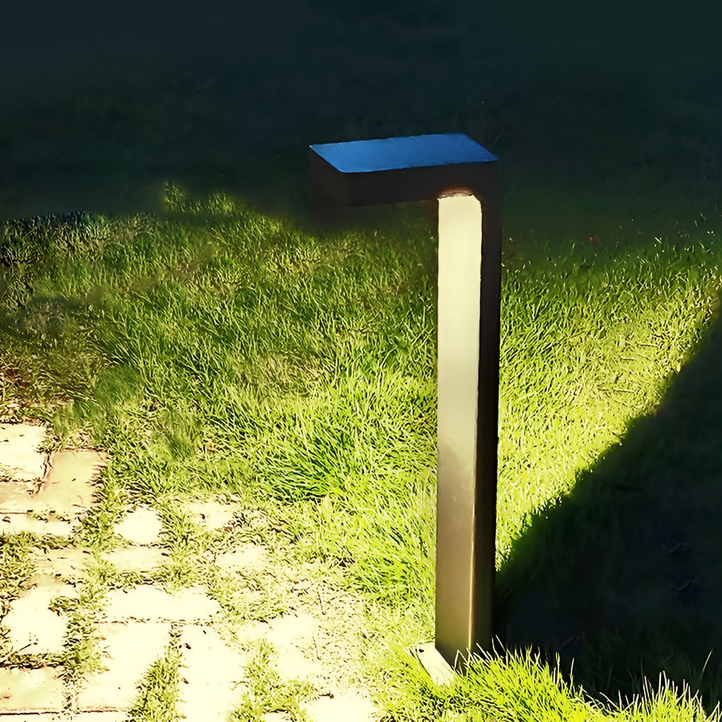 Minimalistische Waterdichte LED Zwarte Moderne Buiten Solar Padverlichting Gazonlampen