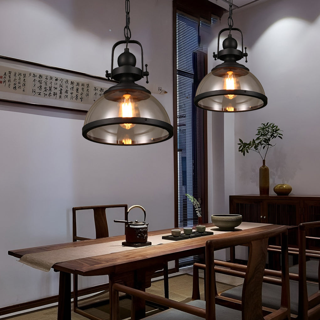 Antiek Glas IJzer Retro Industriële Kroonluchters Hangende Plafondlampen