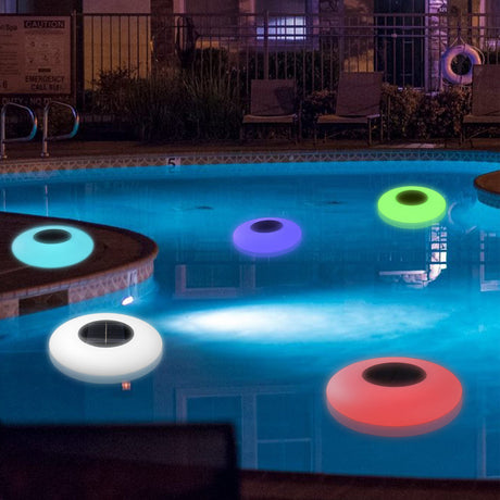 Ronde Kleurrijke RGB LED Waterdichte Solar Moderne Buitenlampen Zwembadverlichting