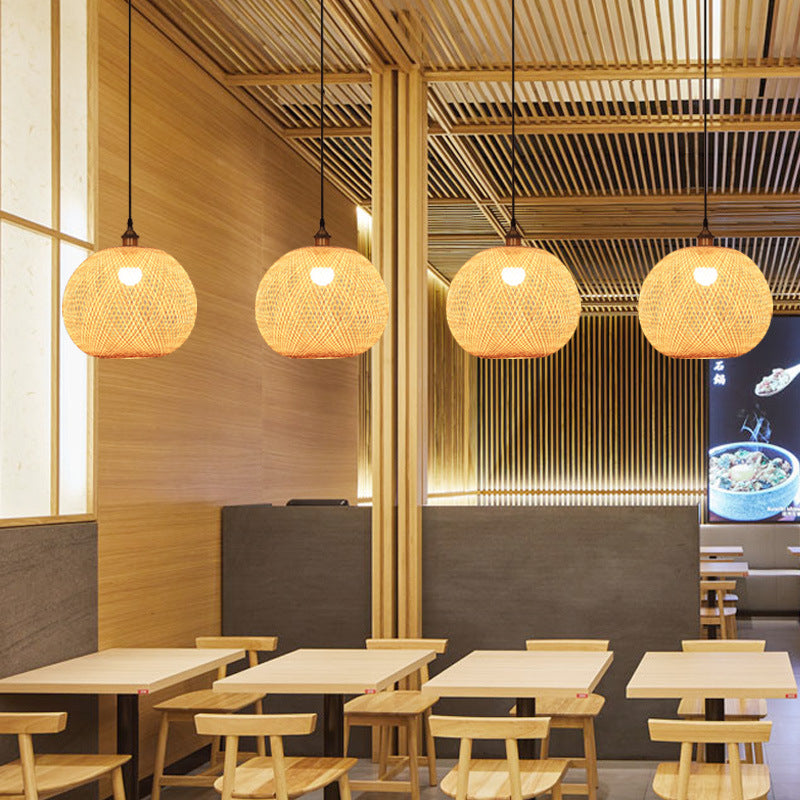 Decoratieve Bamboe Hanglamp Kap Handgeweven Hanglampen