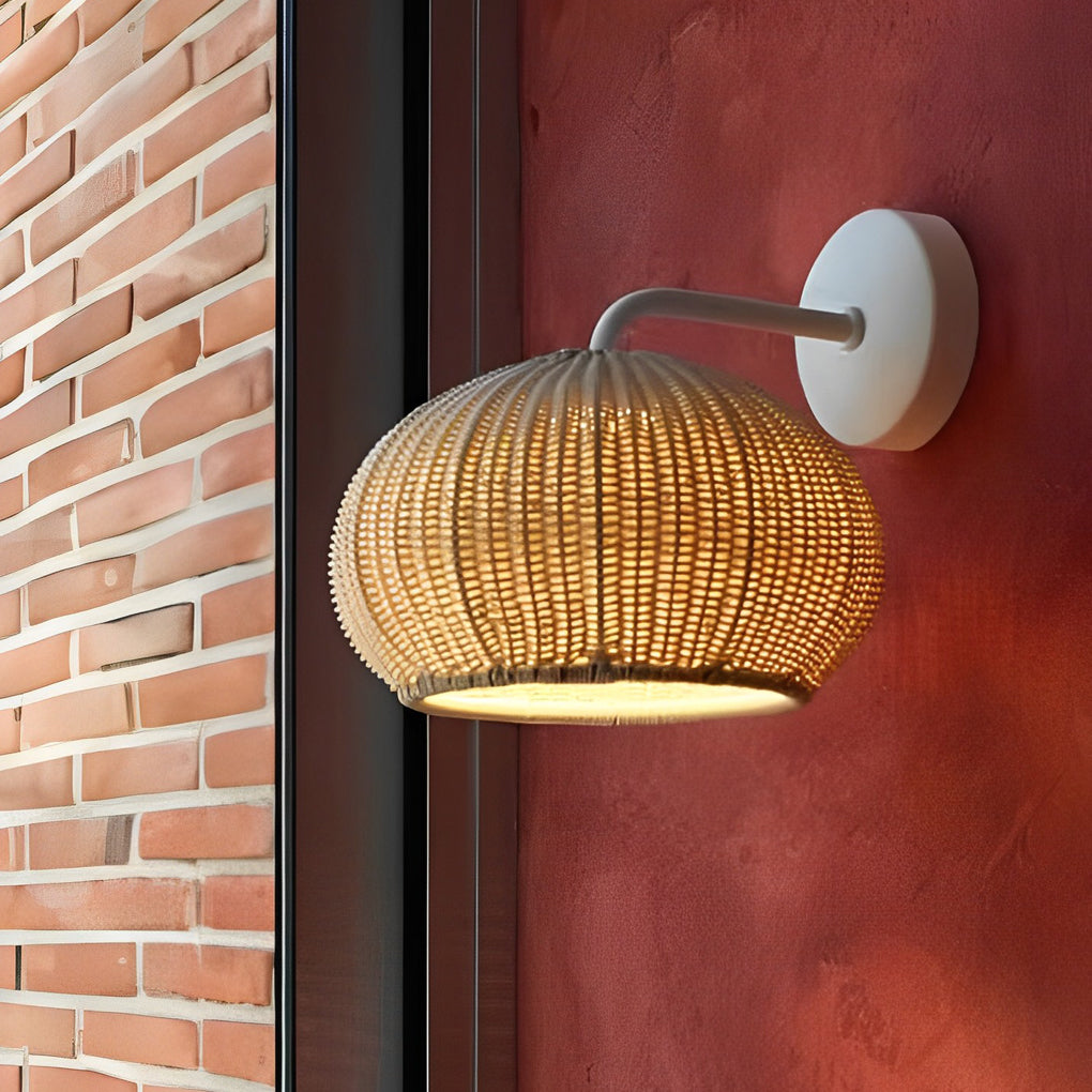Lantaarnvormige Waterdichte Rotan Moderne Buiten Wandlamp Kroonluchter