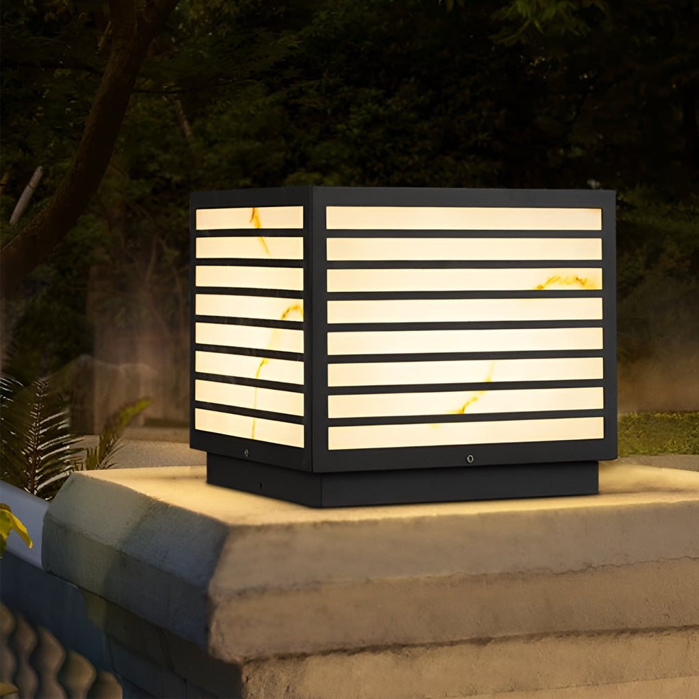 Vierkante IP65 Waterdichte LED Solar Moderne Buiten Dekpaal Lamp