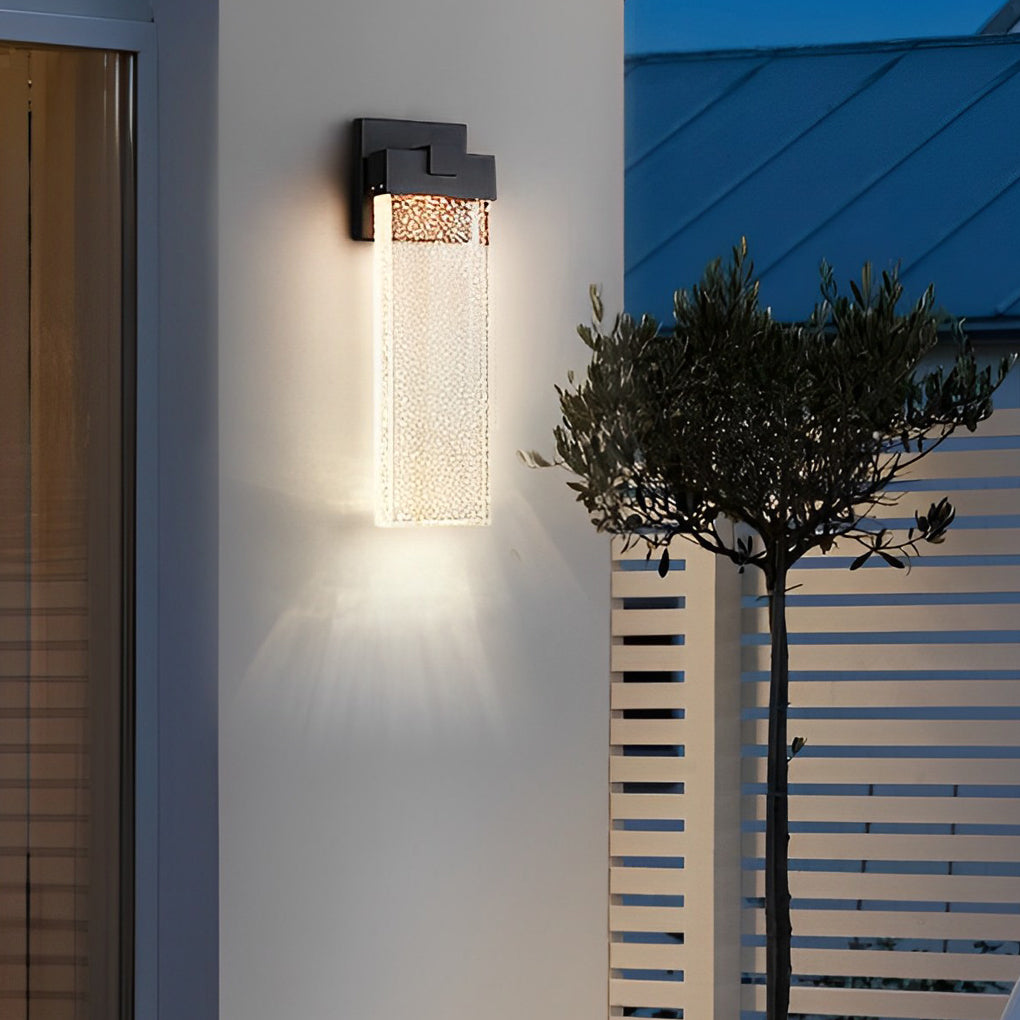Rechthoekige Bubbels Kristal Waterdichte LED Moderne Buitenmuurlamp