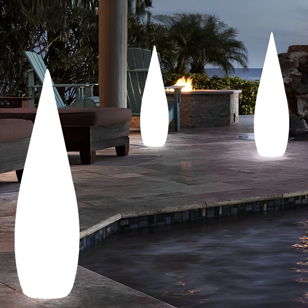 Waterdruppel LED Waterdichte Oplaadbare Zonne-aangedreven Moderne Vloerlampen