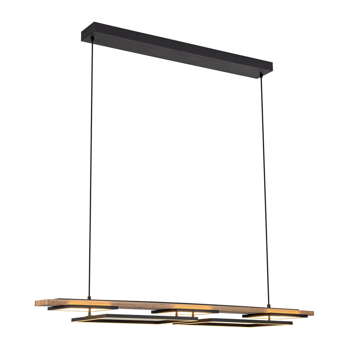 Verstelbare LED Houten Plafondlamp voor Woonkamer