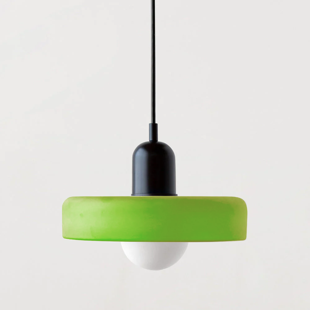 Bauhaus Glas-in-lood Hanglamp