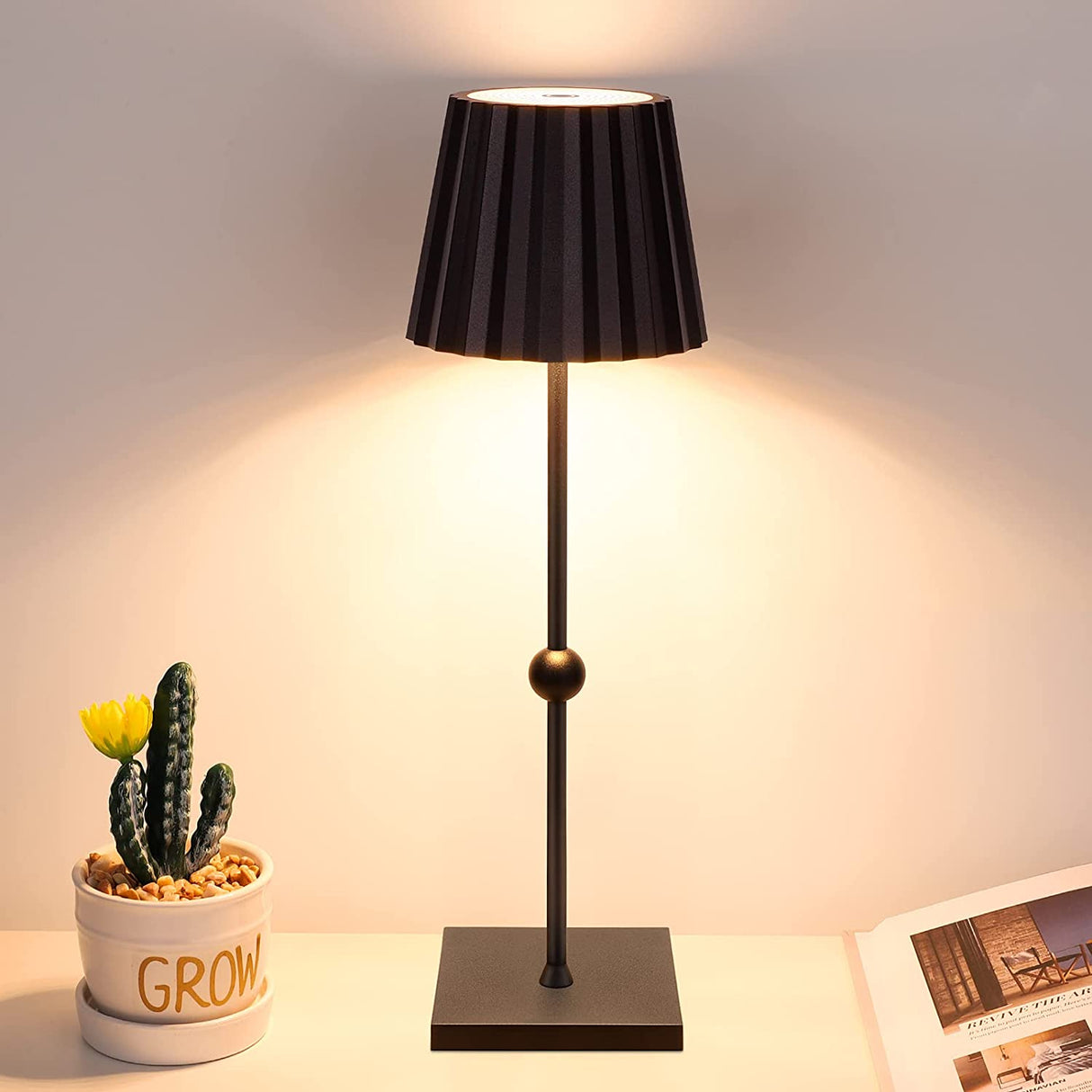 Draadloze Tafellamp met Traploze Dimming - Modern Design voor Binnen en Buiten