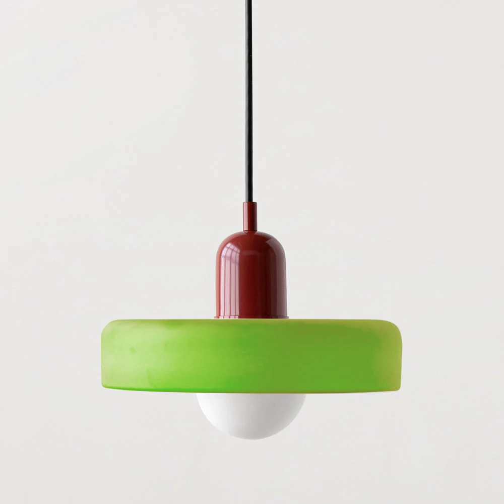 Bauhaus Glas-in-lood Hanglamp