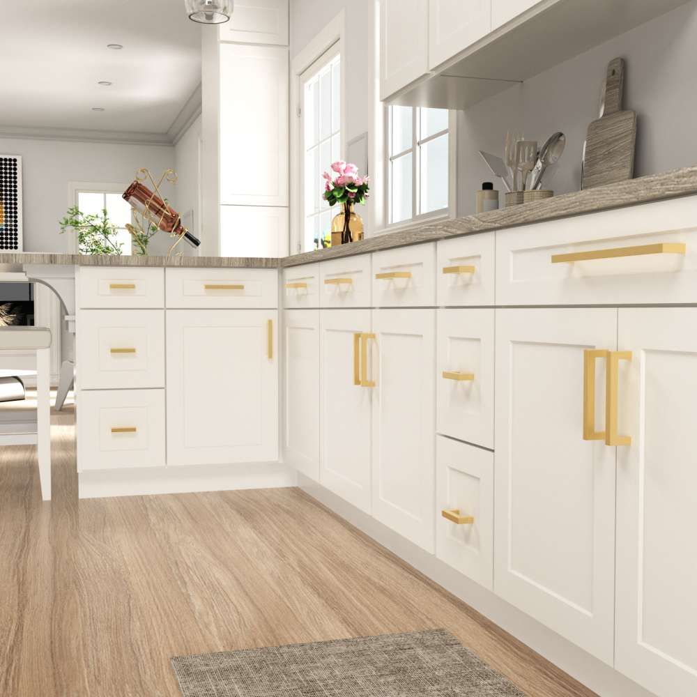 Moderne Gouden Kastgrepen Vierkante Ladegrepen - 15 Stuks