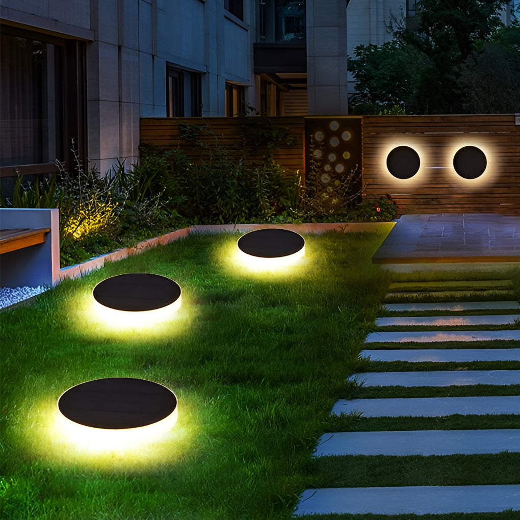 Ronde en Vierkante LED Waterdichte Buiten Solar Dekverlichting Gazonlampen