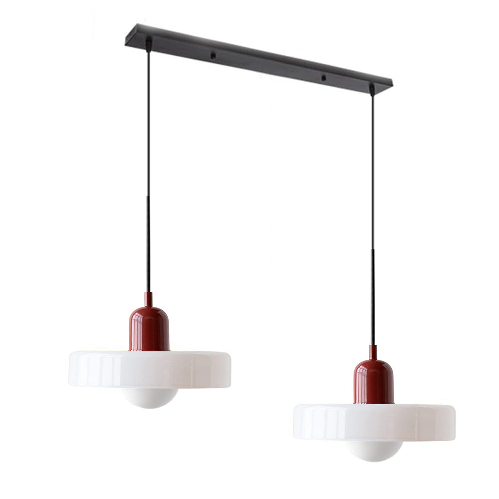 2 Hoofden Moderne Bauhaus Glazen Hanglamp