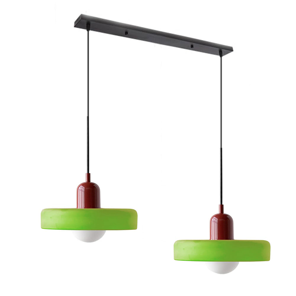 2 Hoofden Moderne Bauhaus Glazen Hanglamp