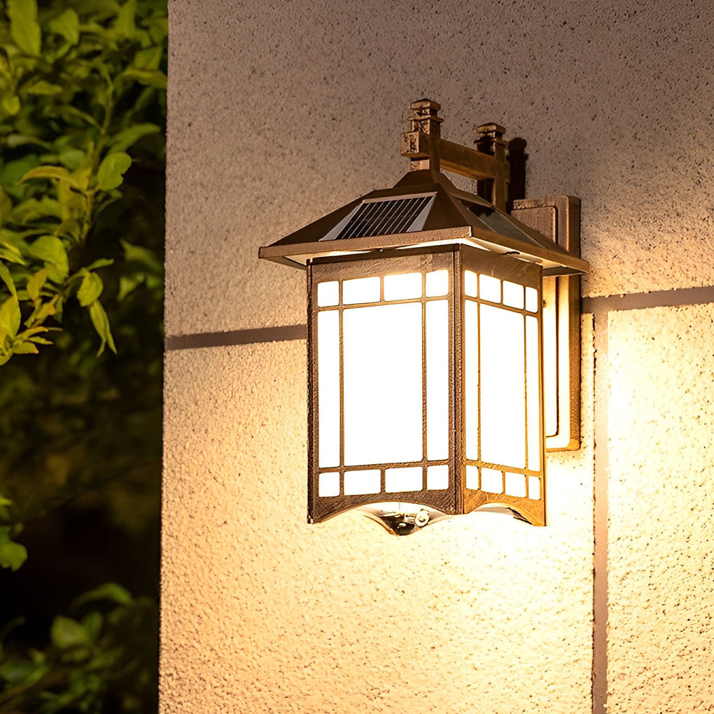 Retro Waterdichte LED Vintage Solar Wandlamp met Afstandsbediening Wandverlichting