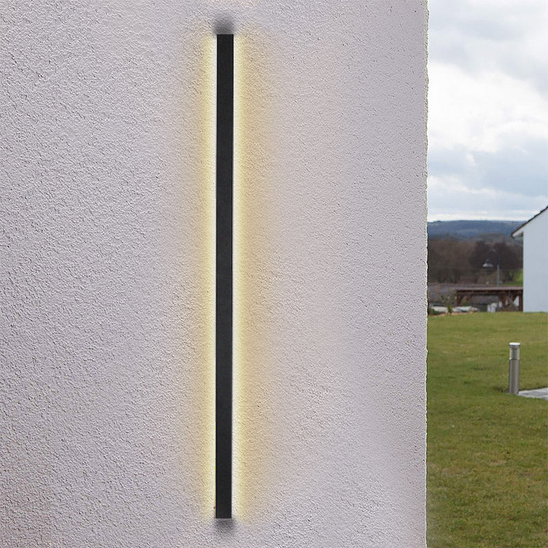Waterdichte Buiten Lange Strip Zwarte Moderne Veranda Verlichting Buiten Muur Lampen