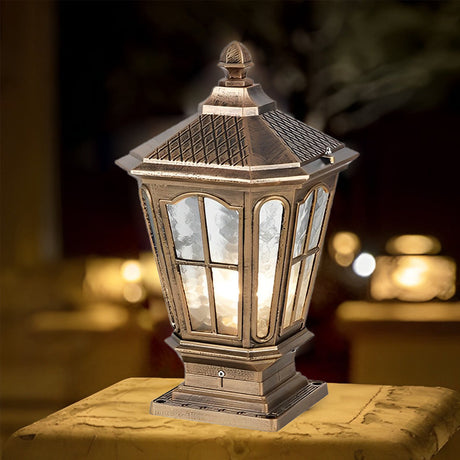 Retro Paviljoen Vorm Waterdichte LED Solar Aangedreven Schuttinglampen