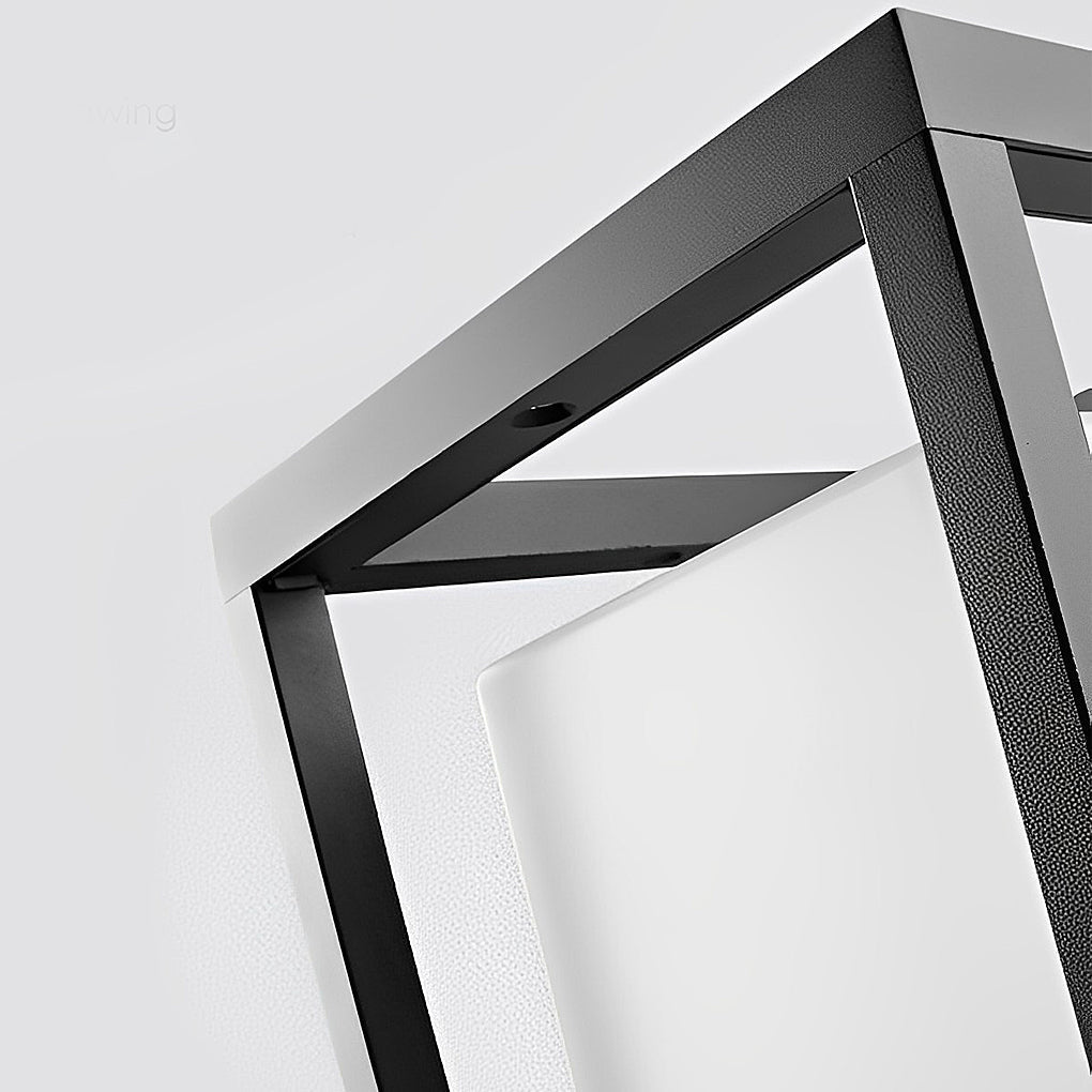 Minimalistische Vierkante Waterdichte LED Zwarte Moderne Solar Schuttingverlichting