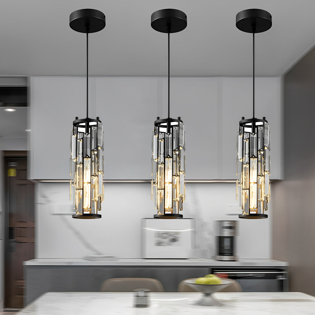 Stuk Creatieve IJzeren Kristallen Glas Industriële Stijl Kroonluchter Hanglampen