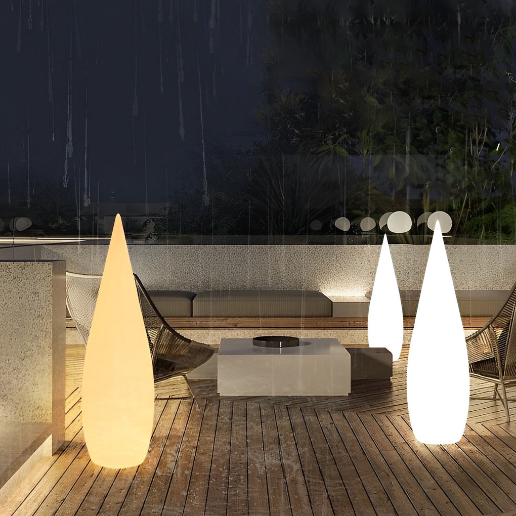 Waterdruppel LED Waterdichte Oplaadbare Zonne-aangedreven Moderne Vloerlampen