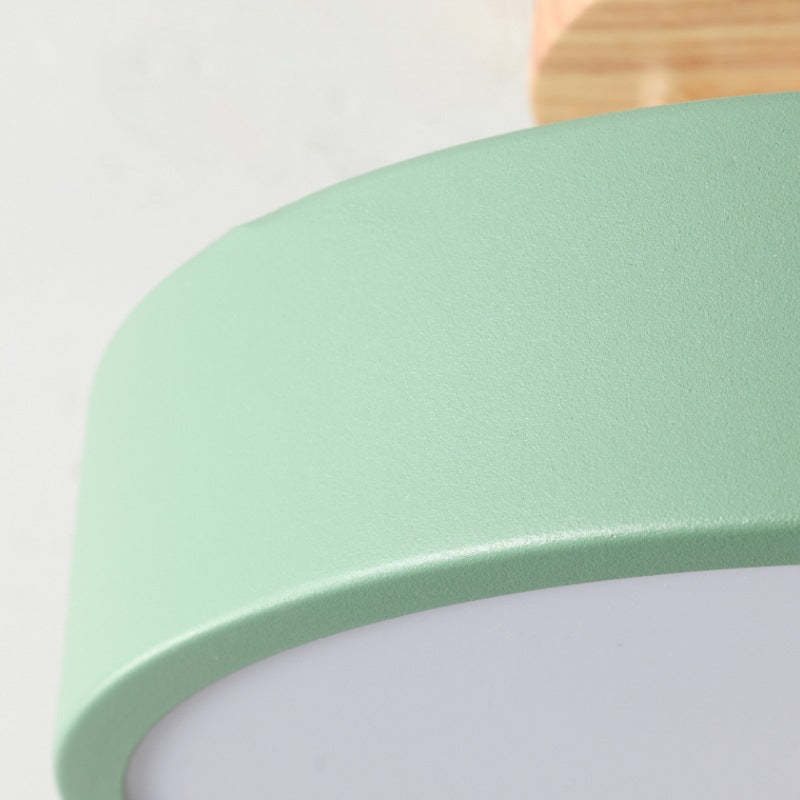 Stijlvolle LED Plafondlamp van Hout en Acryl voor Slaapkamer, Eetkamer en Woonkamer