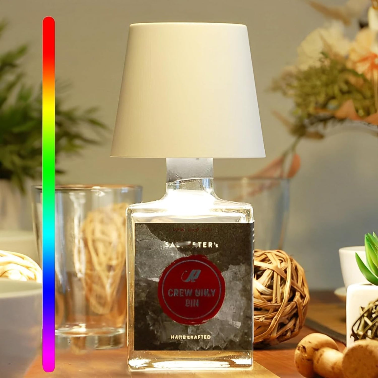 Draagbare LED Verlichtingsfles met Touch Bediening - Dimbaar, Oplaadbaar en Draadloos