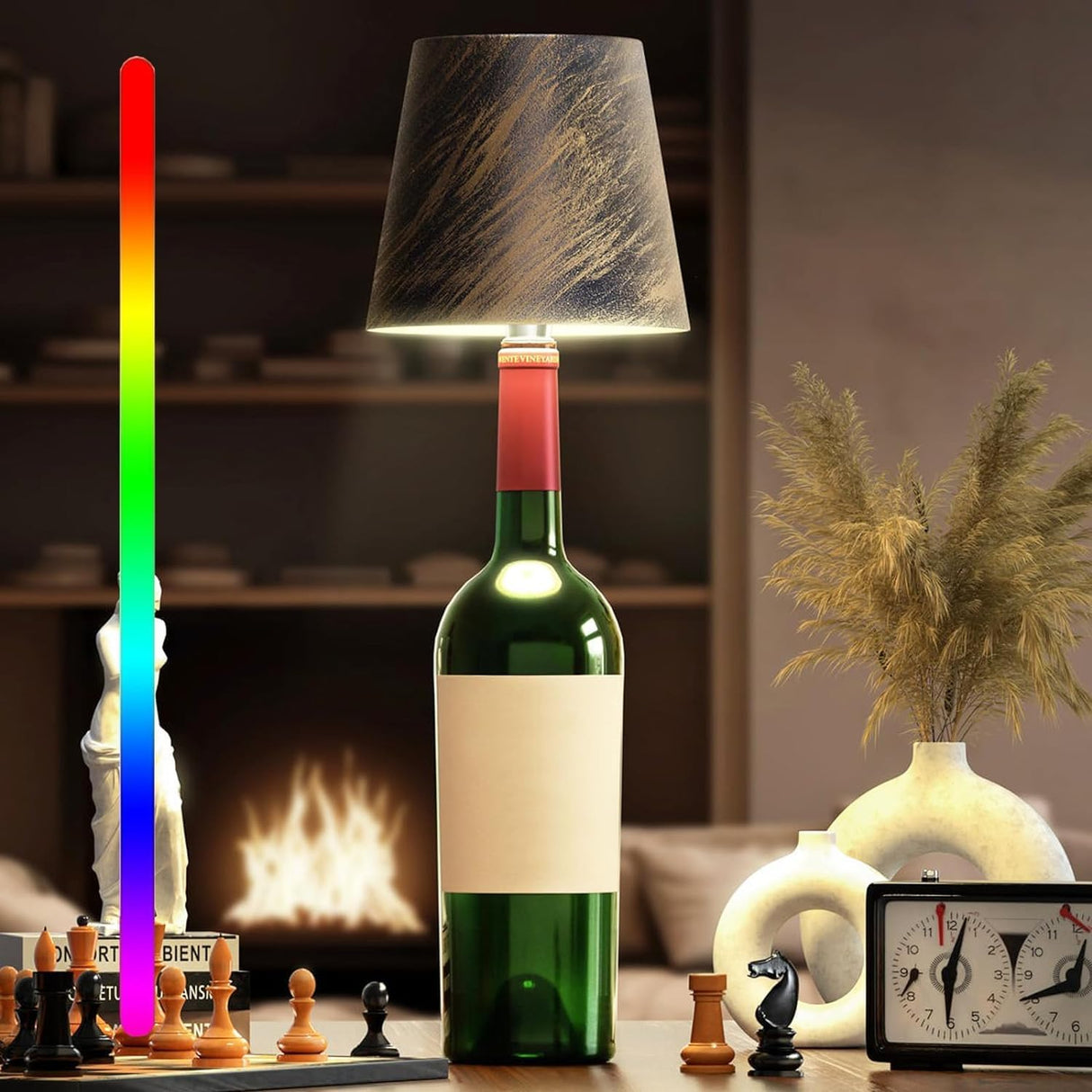 Draagbare LED Verlichtingsfles met Touch Bediening - Dimbaar, Oplaadbaar en Draadloos