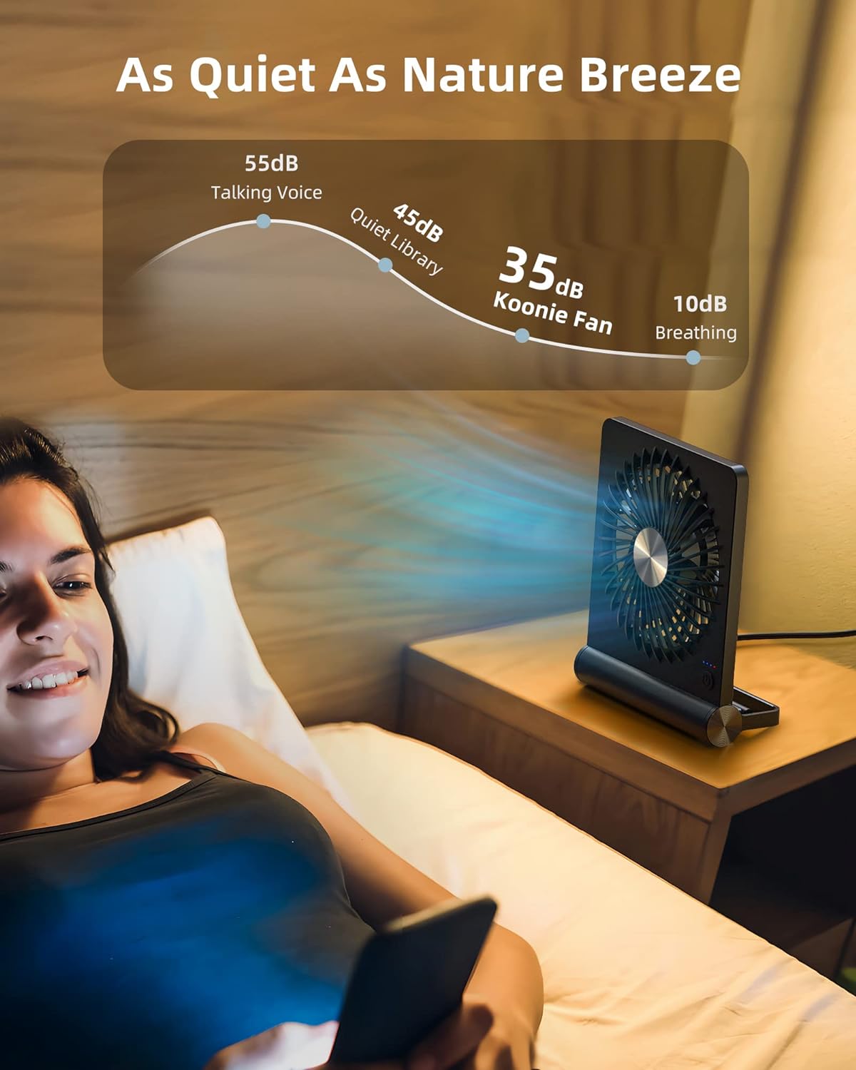 Starker Wind - Ultrastille Kleine Tafelventilator | Compact en Krachtig voor Verfrissende Koelte