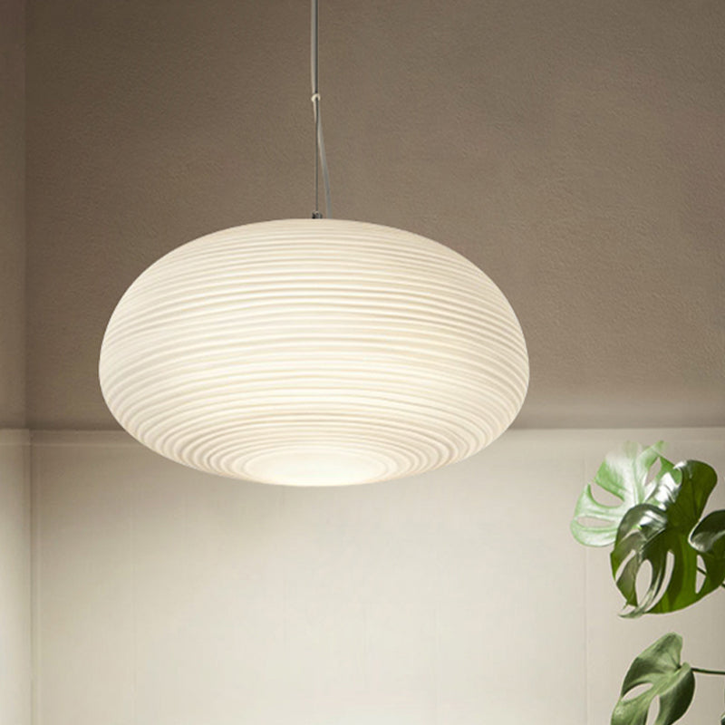 Moderne Geribbelde Glazen Hanglamp - Stijlvolle Plafondverlichting voor Woonkamer en Eetkamer