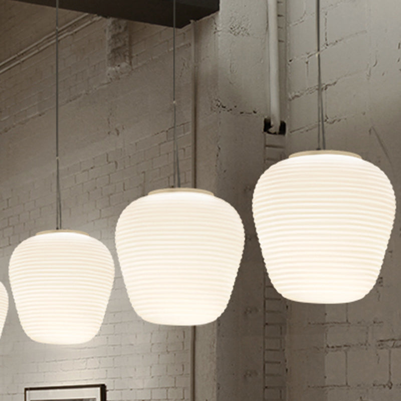 Moderne Geribbelde Glazen Hanglamp - Stijlvolle Plafondverlichting voor Woonkamer en Eetkamer