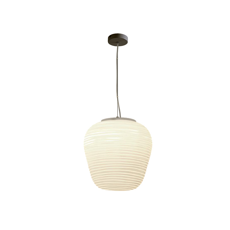 Moderne Geribbelde Glazen Hanglamp - Stijlvolle Plafondverlichting voor Woonkamer en Eetkamer