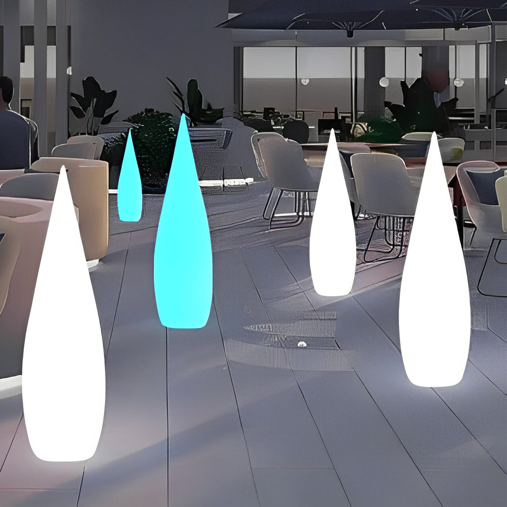 Waterdruppel LED Waterdichte Oplaadbare Zonne-aangedreven Moderne Vloerlampen