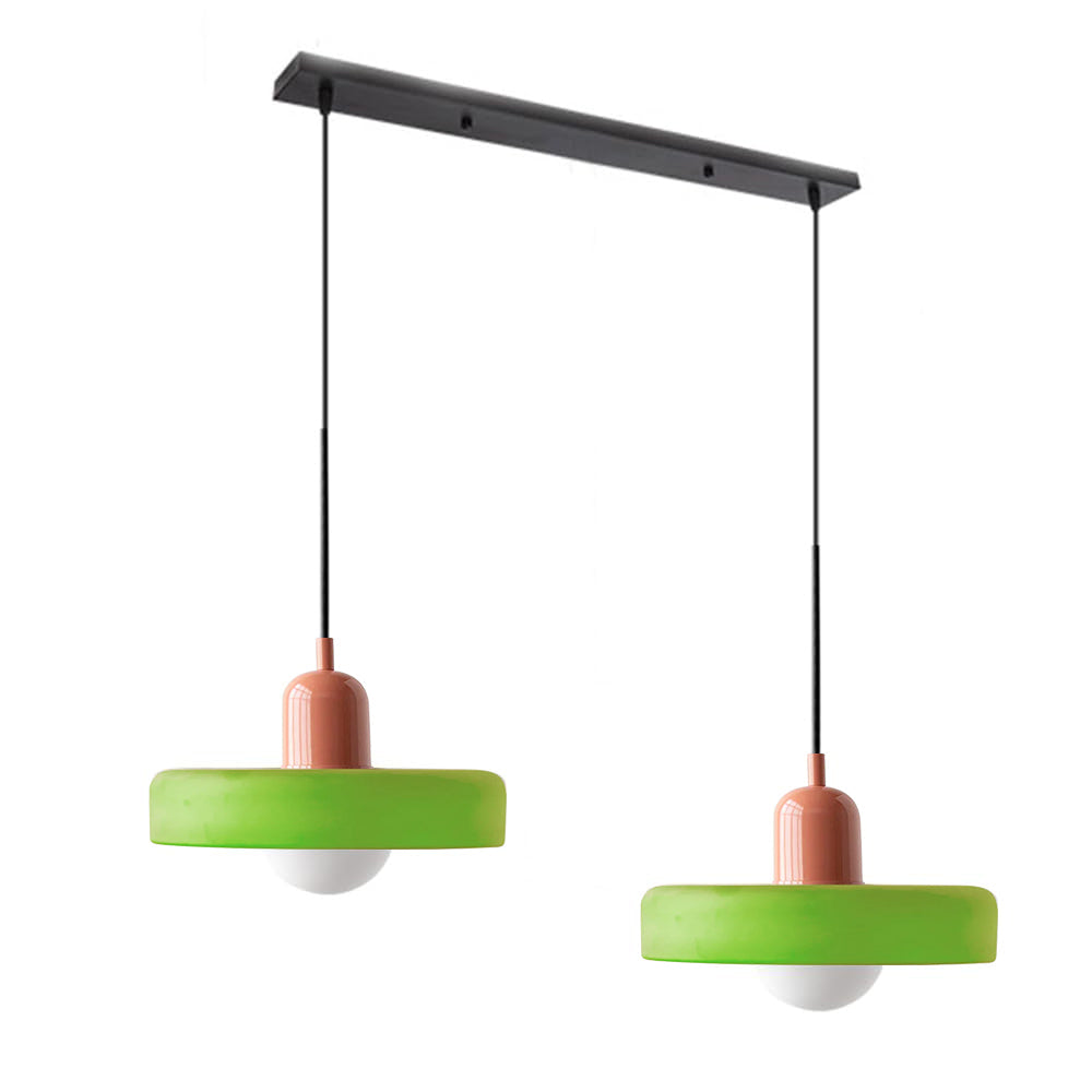 2 Hoofden Moderne Bauhaus Glazen Hanglamp