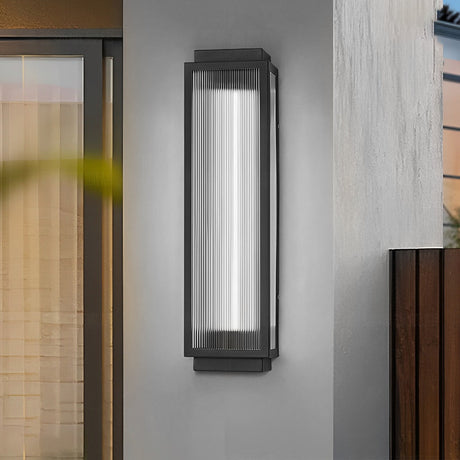 Rechthoekige Waterdichte LED Zwarte Moderne Buitenmuurlampen