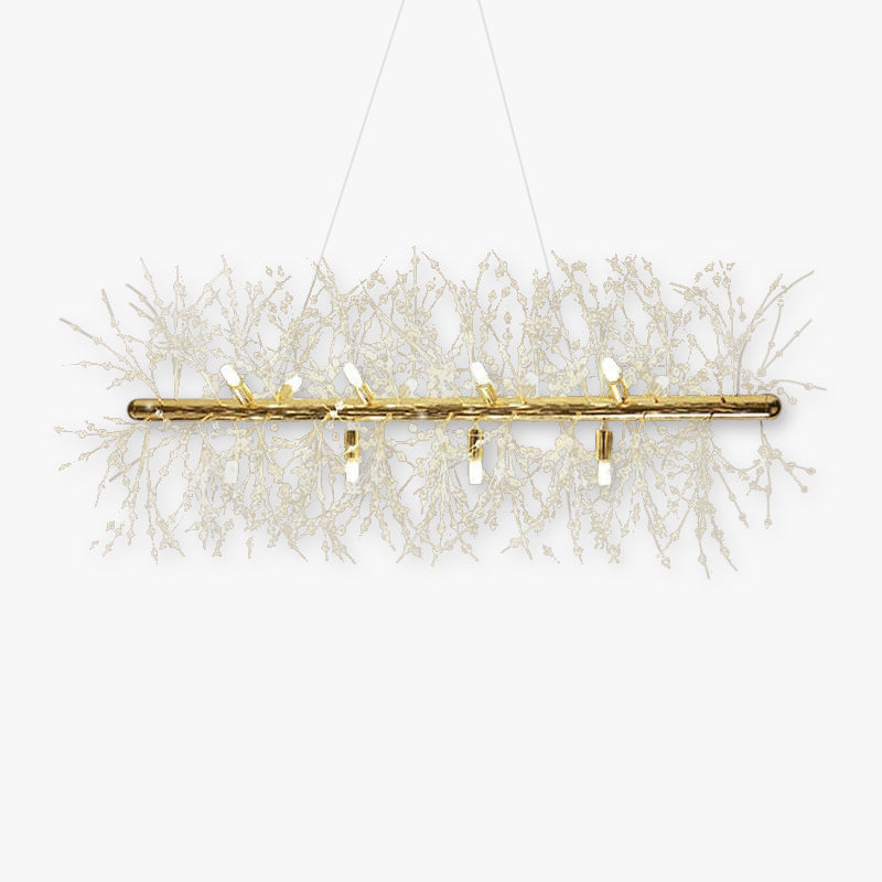 Luna Elegante LED Hanglamp - Luxe Witte en Gouden Verlichting voor Woonkamer en Eetkamer