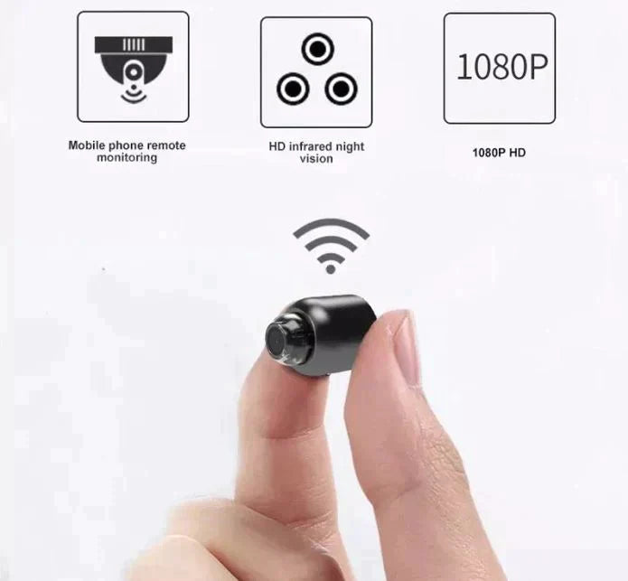 Compacte WiFi Beveiligingscamera met Nachtzicht | Draadloze Smart Home Veiligheidscamera
