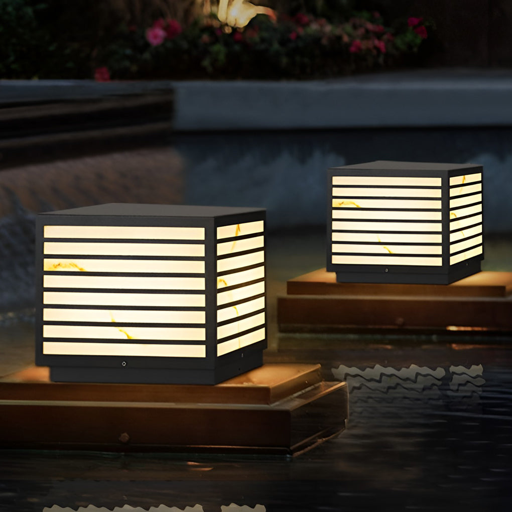 Vierkante IP65 Waterdichte LED Solar Moderne Buiten Dekpaal Lamp