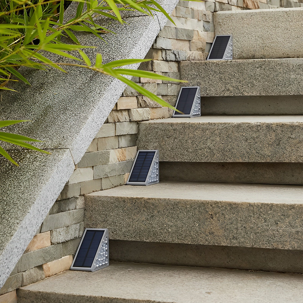 Driehoekige Intelligente Waterdichte LED Solar Buiten Trapverlichting